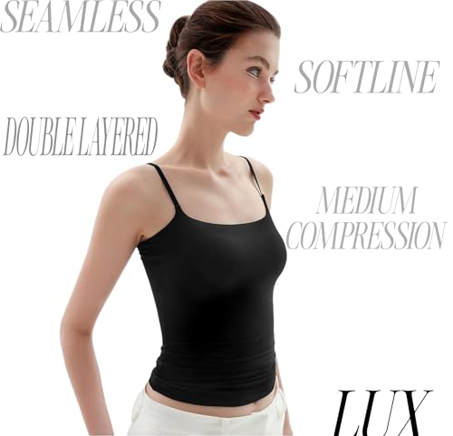 Image of SIGHTBOMB Softline Double Layer Premium Feather Touch Cuddle TEE Micro Fibre Spaghetti Tank Tops for Women