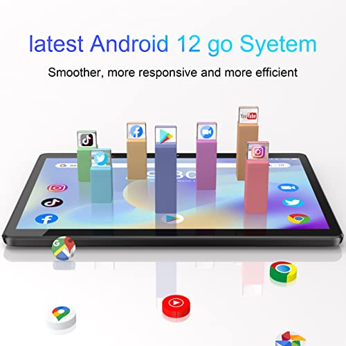 Eaglesoar Tablet 10 Zoll, Tablet Android 12, 2MP 5MP Double Camera, Double Speaker, Quad Core, 2GB RAM 32GB ROM (Erweiterbar auf 128GB),1280x800 HD IPS Touchscreen, WiFi, Bluetooth, 6000mAh Battery – Bild 4