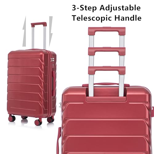 Image of Luggage Sets, ABS Hardside Combination Lock Spinner Wheels Lightweight Lock