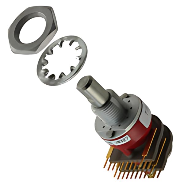 71BDF36-02-2-AJN Switch Rotary DP5T 5 Flatted Shaft PC Pins 0.3A 115VAC 30VDC Automotive