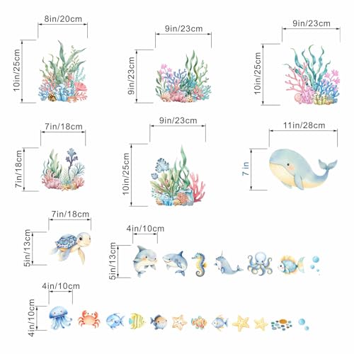 Vinilos decorativos ballena para pared infantil miniatura 4