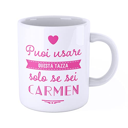 New Indastria Tazza Mug personalizzata con nome Carmen - puoi usare questa tazza solo se sei... New Indastria Tazza Mug personalizzata con nome Carmen - puoi usare questa tazza solo se sei...