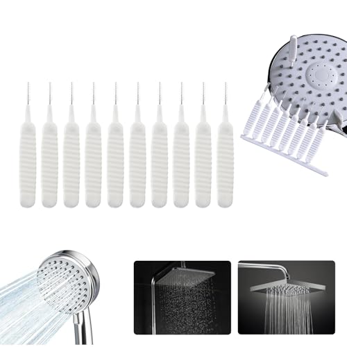 Image of Shower Head Cleaning Brush for Small Hole, 2025 New Anti-Clogging Nozzle with Storage Boxes, Multifunctional Shower Cleaning Tools, Showerhead Cleaning Brushes Picks for Bathroom (10PC)
