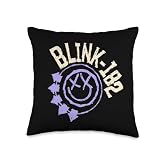Official Blink-182 Purple Smiley Logo Throw Pillow