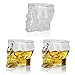 Lot de 3 verres à shot 70ml, verres à liqueur en forme de tête de mort verres à alcool pour whisky vin cocktail vodka bière boisson bar décor de fête