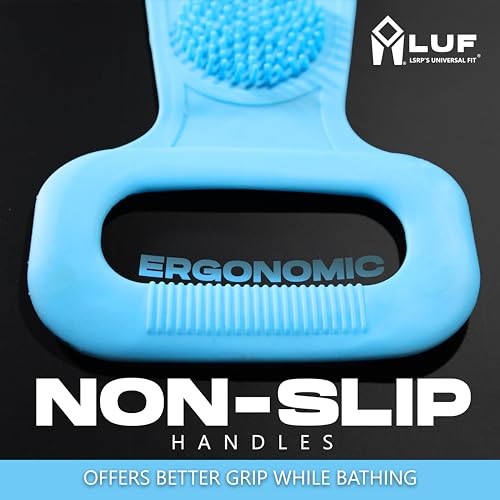 Image of Deep-Cleanse Back Scrubber for Bathing, inch100% Food Grade inch Silicone Body Scrubber for Men & Women | BPA Free (All Skins Friendly) - Dual Sided Exfoliating Design - All Age Groups - Anti Bacterial