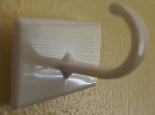 Holland Plastics White Ch51- Self Adhesive Hooks - Ideal For Slat Or Rv/Caravan Type Blind/Door Curtain/Strip Blind