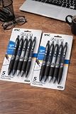 INC FORMA Retractable Ballpoint Pens - Black and Blue Ink, 1.0 mm Tip, Assorted Barrel Colors, Pack of 5”