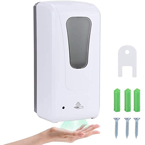 RSGK Dispenser Automatico disinfettante, Dispenser Automatico di disinfettante Spray Senza Contatto da 1000 ml, Dispenser di Sapone per Montaggio a Parete sensore IR per Cucina, Bagno, ospedali