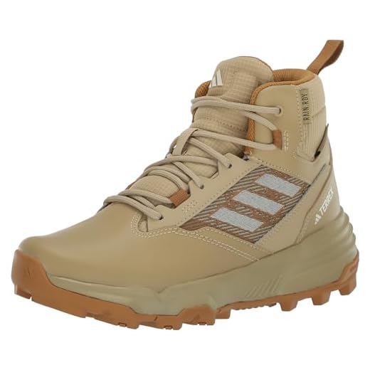 adidas Unisex Unity Leather Mid Rain.RDY Hiking Sneaker, Beige Tone/Ecru Tint/Mesa, 11 US Men