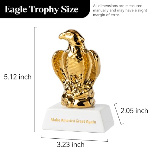 Figura Decorativa Águila Cerámica Dorada 7.25 in miniatura 2