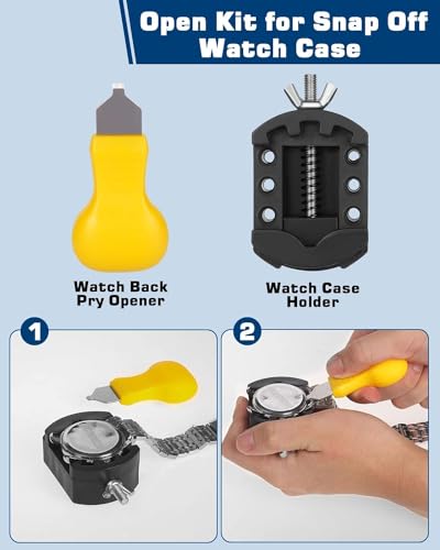 Vastar Watch Repair Kit, Watch Battery Replacement Tool Kit, Watch Link Removal Tool Kit, Watch Band Link Pin Tool Set with Carrying Case