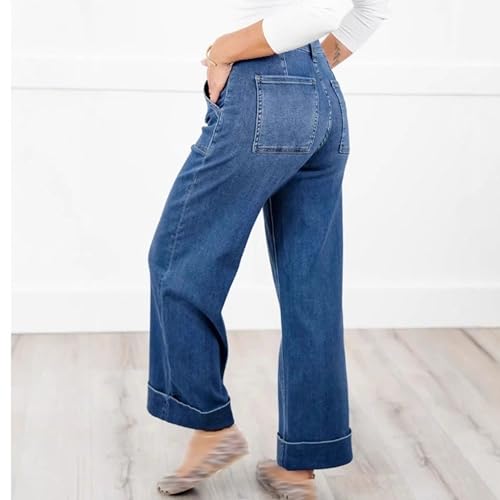 Wide Leg Jeans Woman Straight High Waisted Jeans 90s Y2k Flap Pocket Carpenter Cargo Pants for Women 2025 Trendy4