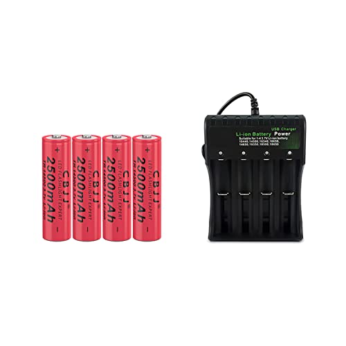 CPZZ 3.7V 14500 Battery Charger 4-Pack