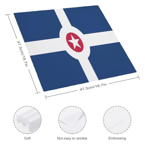 Servilletas de la bandera de Indianápolis con acabado textil suave para comedor 3