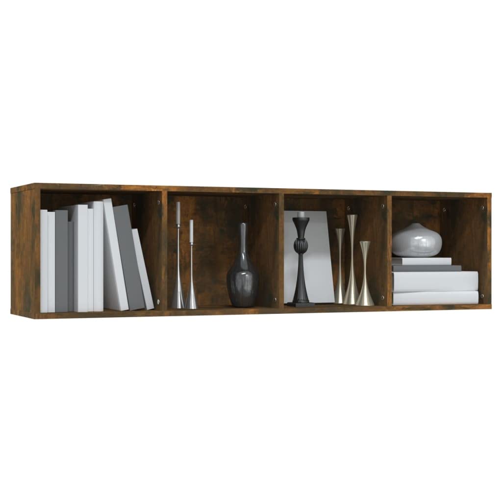 Generisch Bücherschrank/TV-Schrank Räuchereiche 143x30x36cm Holzwerkstoff,Möbel,Regalsysteme,Wandregale-815270