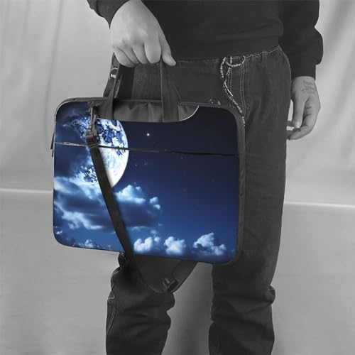 Maletín para portátil con diseño Luna y cielo nocturno miniatura 6