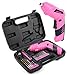 DOWELL Power Electric Cordless Screwdriver Set Rechargeable 3.6V Power Screwdriver Kit Tools for Women with 27pcs Accessories Pink