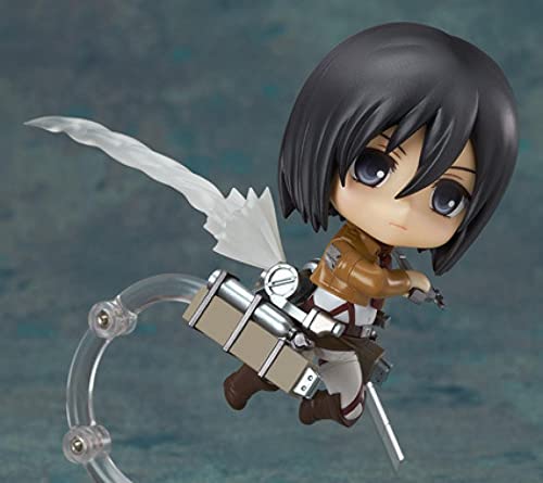 Anime Attacks Titan: Mikasa Ackerman Nendoroid Figurine/Q Version Toy/Animation Action Figure with Joints/Cartoon Character Model/PVC Statue Toy/Collectibles/Adult Dolls/Decorations/Gifts 10cm
