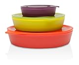Aladdin 3 Collapsible Bowl Set | 4oz , 16oz , 32oz, Eggplant, Lettuce & Tomato