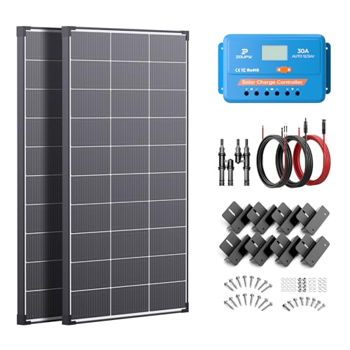 ZOUPW 220W Solar Panel Kit with Charge Controller