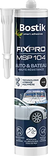 FIXPRO – MSP 104 汽车和船用密封胶 – 胶水和密封 – 所有材料 – 抵抗天气和海水 – 混合聚合物密封胶 – 颜色:黑色 – 1 盒 290 毫升