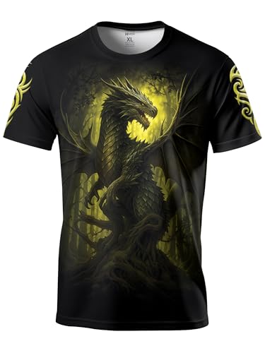 HIVICHI Graphic T-Shirts for Men Funny Novelty 3D Printed Crazy Weird Design Short Sleeve Tee Shirt3