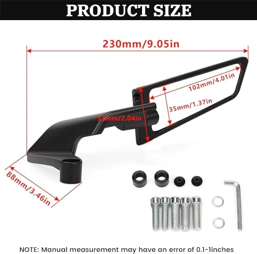 Image of Vagary 10mm Adjustable 360 Rotating New Rearview Wing Mirrors For Honda Activa 6G /5G