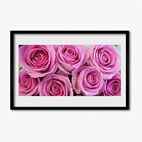 Affiche encadrée 60x40 cm Tulup pour masquer un mur vide avec des roses