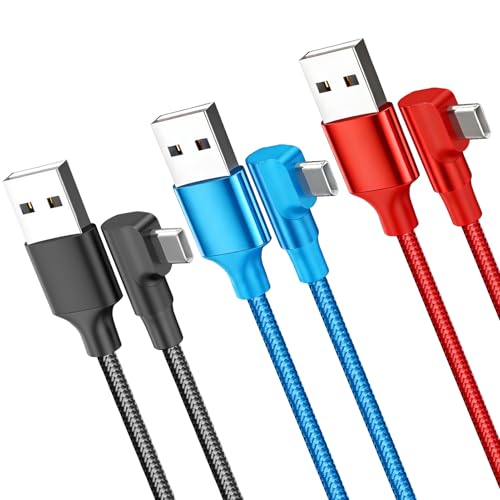 ZenithCove Lot de 3 Câble USB C Coudé 90 Degrés 2M, Câble USB A vers USB C – vue 7