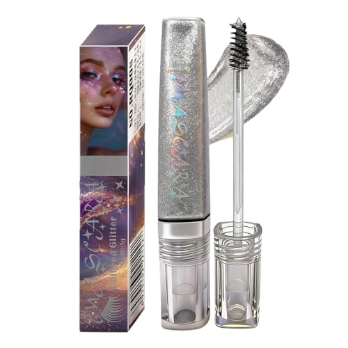 Máscara De Pestañas Con Purpurina - Fórmula Resistente Al Agua De 5 G, Efecto Alargador Sin Manchas, Bálsamo Para Pestañas, Acabado Con Brillo Duradero | Maquillaje De Ojos Para Mujer Sensible, Madre,