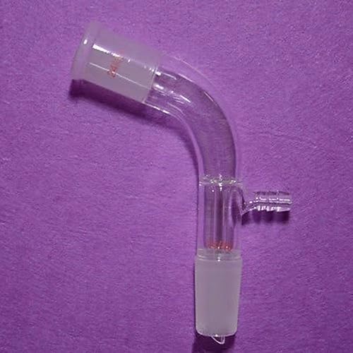 WENWENLEE 24/40, Glass Vacuum Takeoff Adapter, 105 Elbow, Ground Fitting, Laboratory Glassware