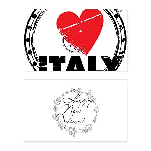 Tarjeta de felicitación I Love Italy, diseño romántico Love Heart para San Valentín