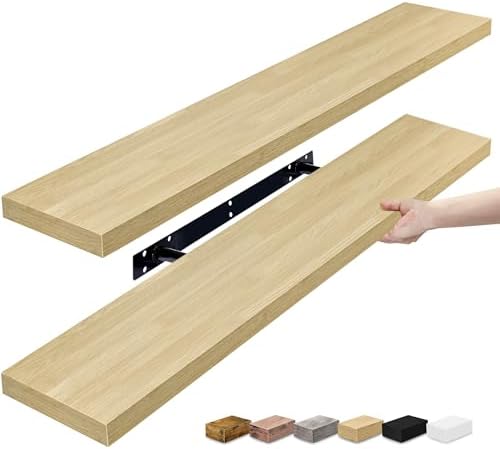 Sorbus Floating Shelves for Wall - 35 Inch Long Bathroom Shelves,...