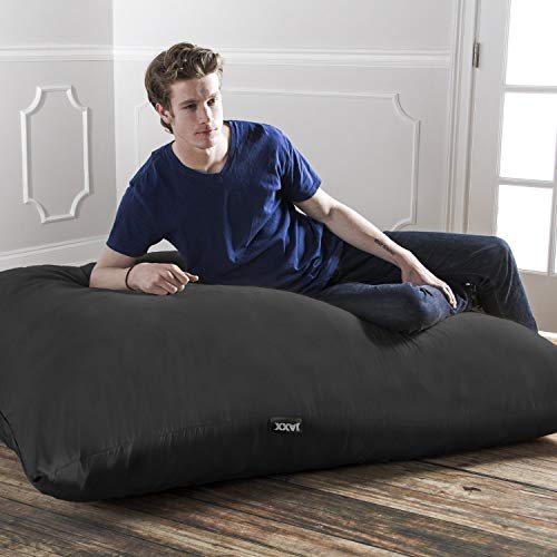 Jaxx Pillow Saxx 5.5-Foot - Huge Bean Bag Floor Pillow And Lounger, Black #TOP4