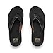 REEF Fanning Mens Bottle Opener Flip Flop, Arch Support, Durable Outsole, Water Friendly, Black/Brown, 7