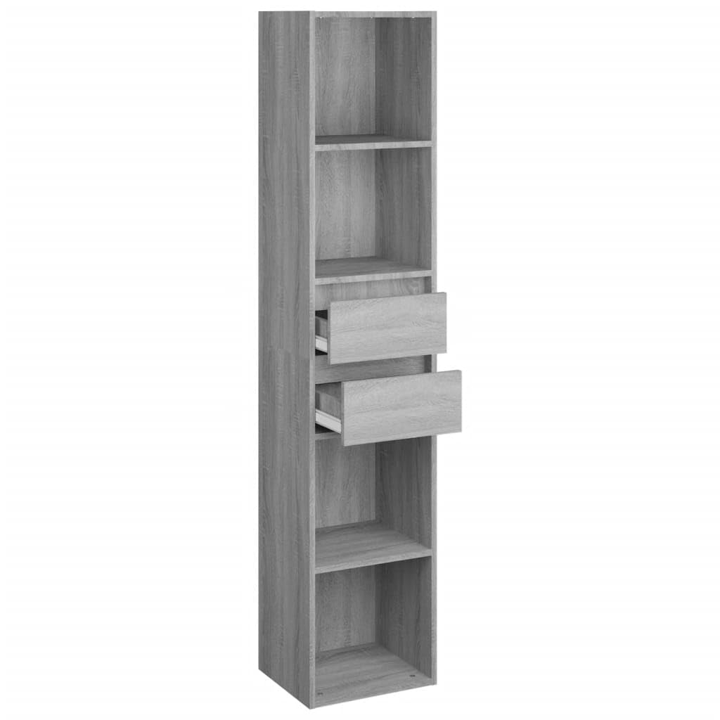 Generisch Bücherregal Grau Sonoma 36x30x171 cm Holzwerkstoff,Möbel,Regalsysteme,Bücherregale Bücherschränke-815535