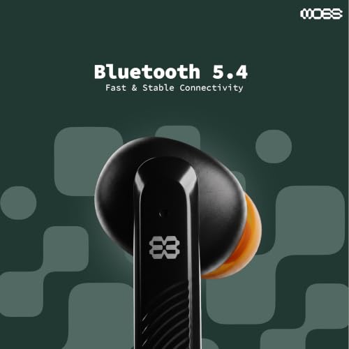 Image of MOSS Echo Endura - TWS Earbuds Up to 60 Hours Total Playback, Dual Mic ENC Clear Calls, Bluetooth 5.4, 8mm Drivers, Hall Switch, Low Latency (40-60ms), Dual EQ Modes (Black)