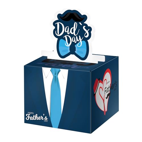 ysmile Father’s Day Surprise Money Pull-Out Box Best Gift for Dad Cash Holder - Blue