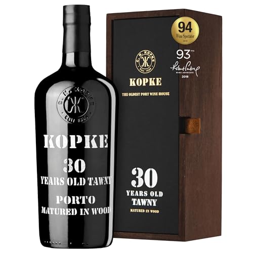 Kopke Porto Tawny 30 Ans – Vin de Porto Rouge Vieilli en Fût de Chêne | Vin de Dessert d’Exception en Bouteille Traditionnelle avec Coffret Cadeau en...