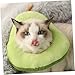 Kisangel Avocado Shaped Cat Collar Elizabethan Neck Protector for Cats and Kittens Durable and Safe Material Green Prevents Wound