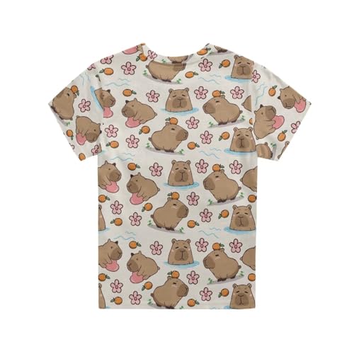 Image of Kids Graphic T-Shirt Boys Girls Novelty Tees Top Short Sleeve Shirts Summer Blouses 3-16