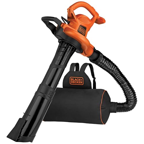 BLACK+DECKER Leaf Blower, Leaf Vacuum and Mulcher 3 in 1, Backpack Blowers for Lawn Care,250 mph Airflow, 400 cfm Delivery Power, Reusable Bag Included, Corded (BEBL7000) - Image 2