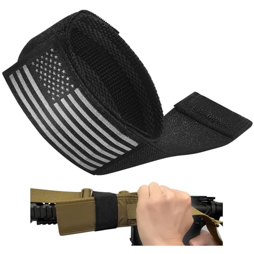 Warbull Magnetic Sentry Strap Retainer Band Quick Access Rifle Sling Strap Adjustable Sling Keeper Retention Band Ideal Gift as Gun Accessories for Rifle Shotgun Hunting Shooting - Black