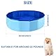 Faltbarer Hundepool, 60 x 20 cm Hundeplanschbecken, PVC Faltbares Haustier Hund Planschbecken, Blau Tragbares Schwimmbad für Haustiere Hund Schwimmbad für Indoor Outdoor