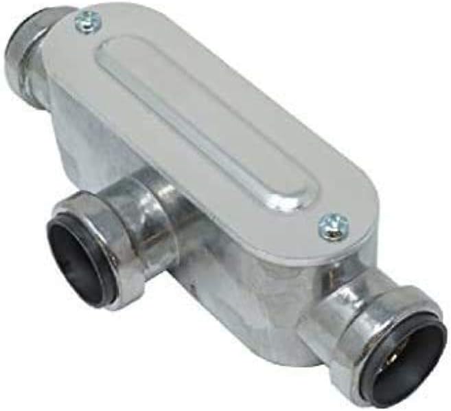 Southwire E-TB-100 1" Push Install Type EMT T Conduit Body, Gray