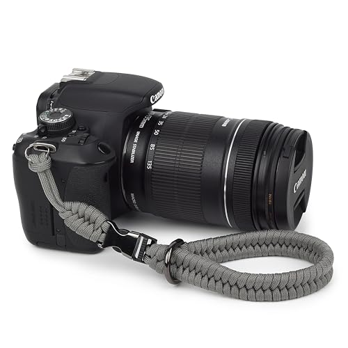 SUNYA Camera Wrist Strap for Photographers Quick Release Paracord Rope Camera Hand Strap Compatible for DSLR or Mirrorless Camera