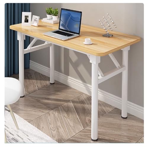RiouPsithuric Escritorio de computadora Plegable Compacto, Mesa de PC Moderna y Minimalista para Espacios pequeños, Escritorio para Oficina en casa o Dormitorio, Negro (80 x 50 cm)