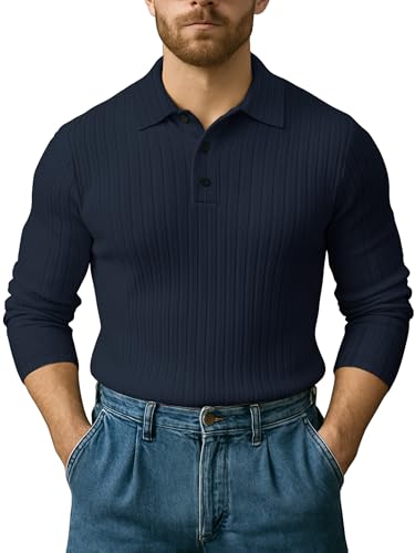 Image of Noble Monk Relax Fit |Textured| Lycra | Polo Neck T-Shirt