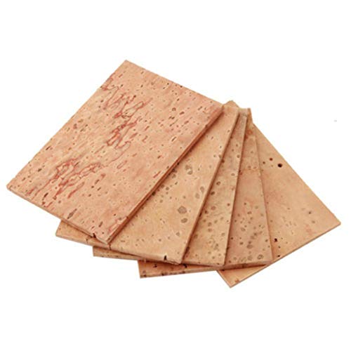 yangyang Sax Neck Cork, 5 Pcs Universal Sax Neck Cork Natural Durable Wooden Alto Saxophone Neck Joint Cork Sheet for Alto/Soprano/Tenor Brass Instrument Parts Accessories